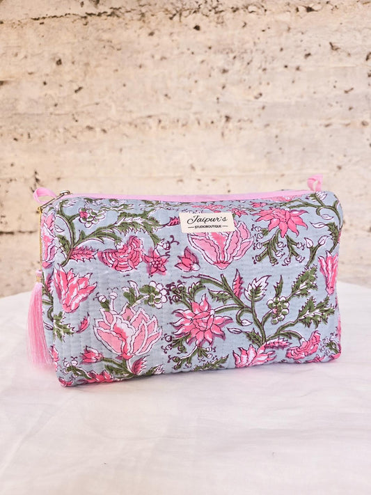 Floral Pink - תיק רחצה גדול