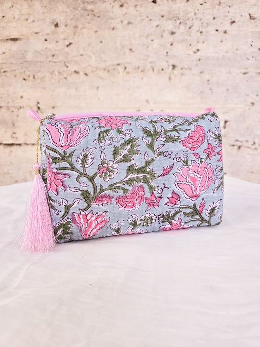 Floral Pink - תיק רחצה בינוני